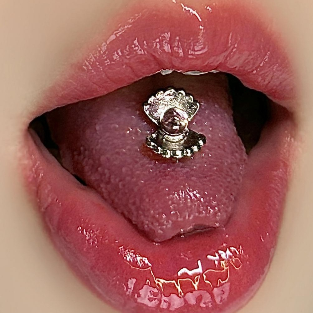2026 Unique Shell Tongue Ring  - Body Jewelry Surgical Steel avaliação e preço