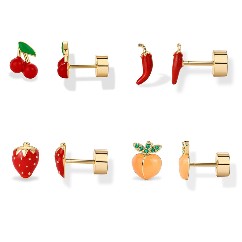 2pcs Cartilage Earrings Stud f - Body Jewelry Surgical Steel avaliação e preço