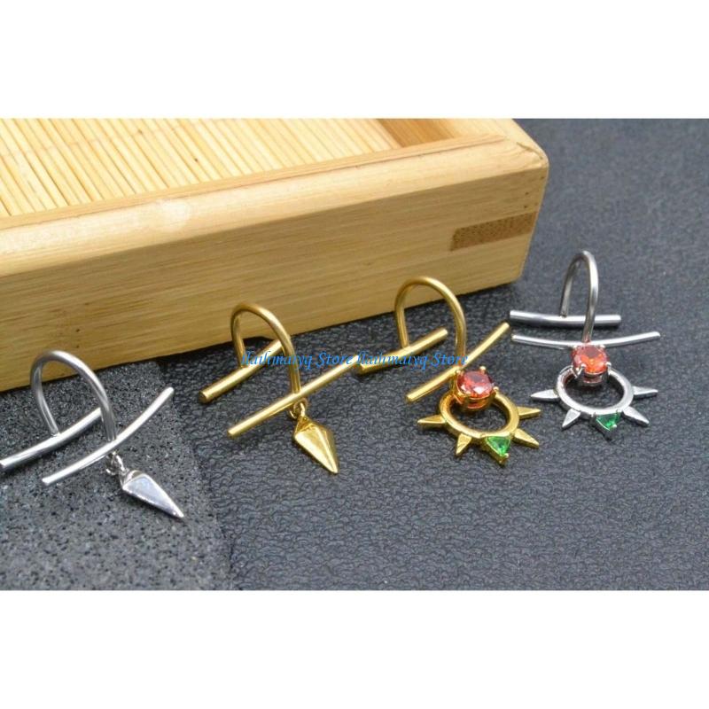 573B Non Piercing Hoop Rings Z - Body Jewelry Lip Ring avaliação e preço