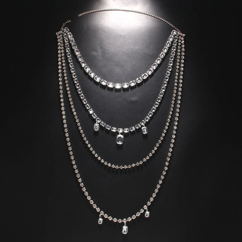 Shine Rhinestone Long Tassel B - Body Jewelry Back avaliação e preço