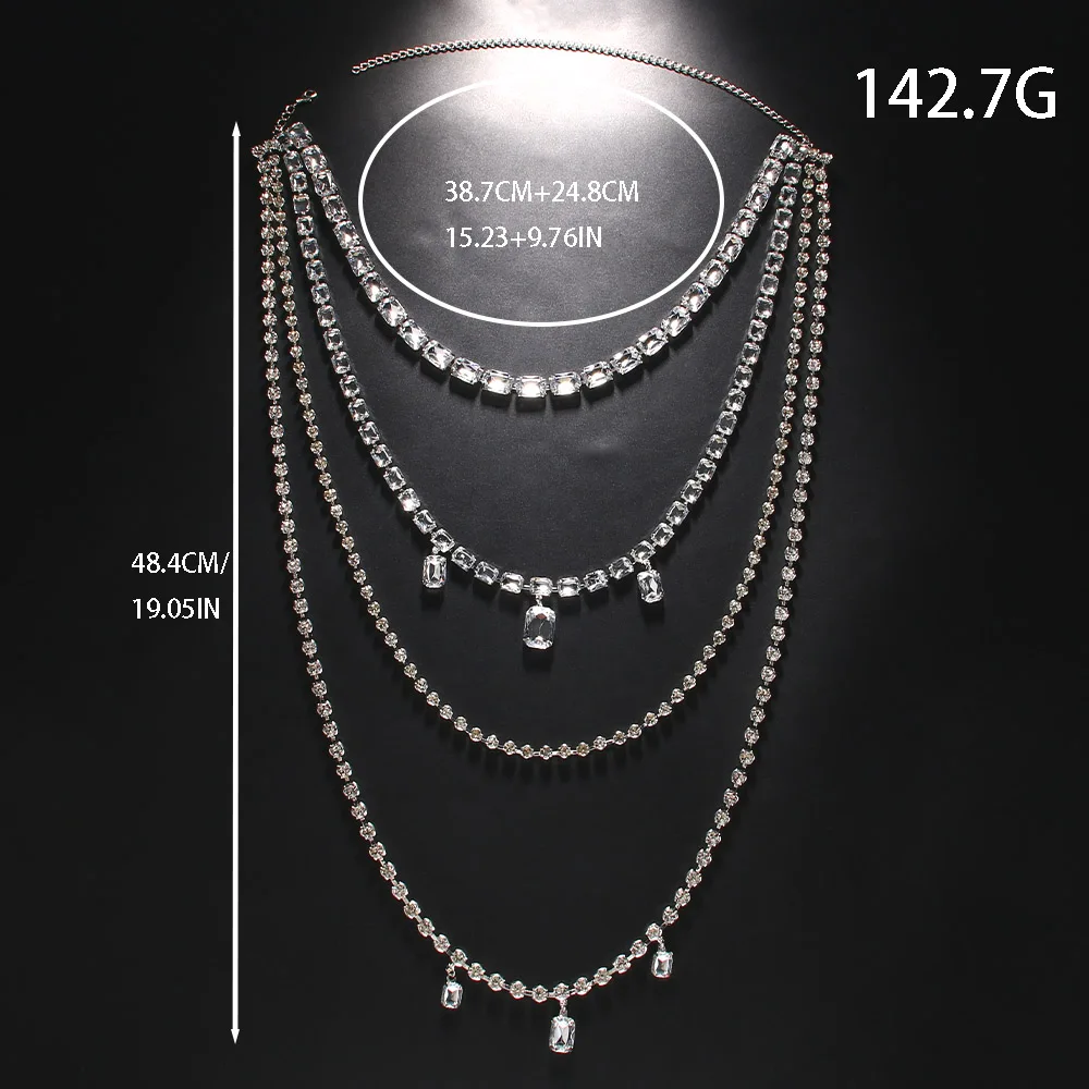 Shine Rhinestone Long Tassel B - Body Jewelry Back avaliação e preço
