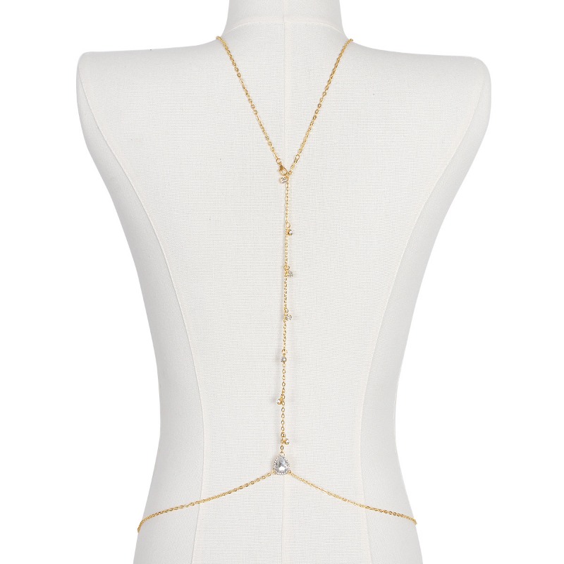 Bride Backless Rhinestone Wate - Body Jewelry Back avaliação e preço