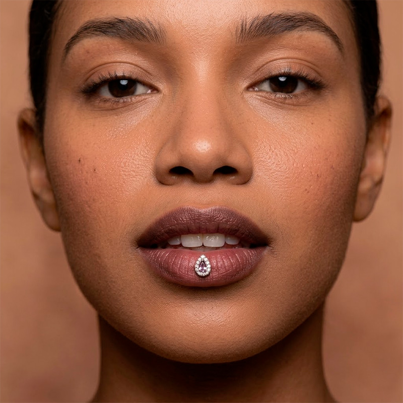 316L Stainless Steel Labret St - Body Jewelry Back avaliação e preço