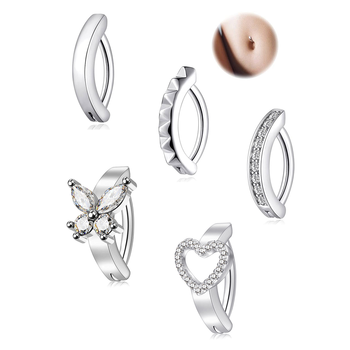316L Stainless Steel Belly But - Body Jewelry Surgical Steel avaliação e preço