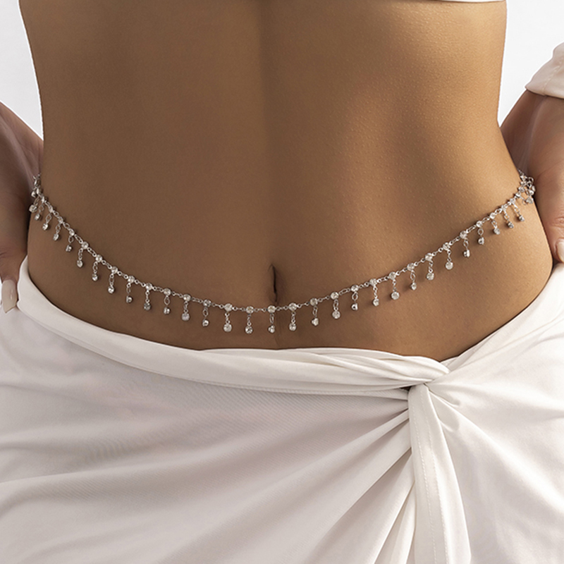 New Fashion Punk Rhinestone Ta - Body Jewelry Waist avaliação e preço