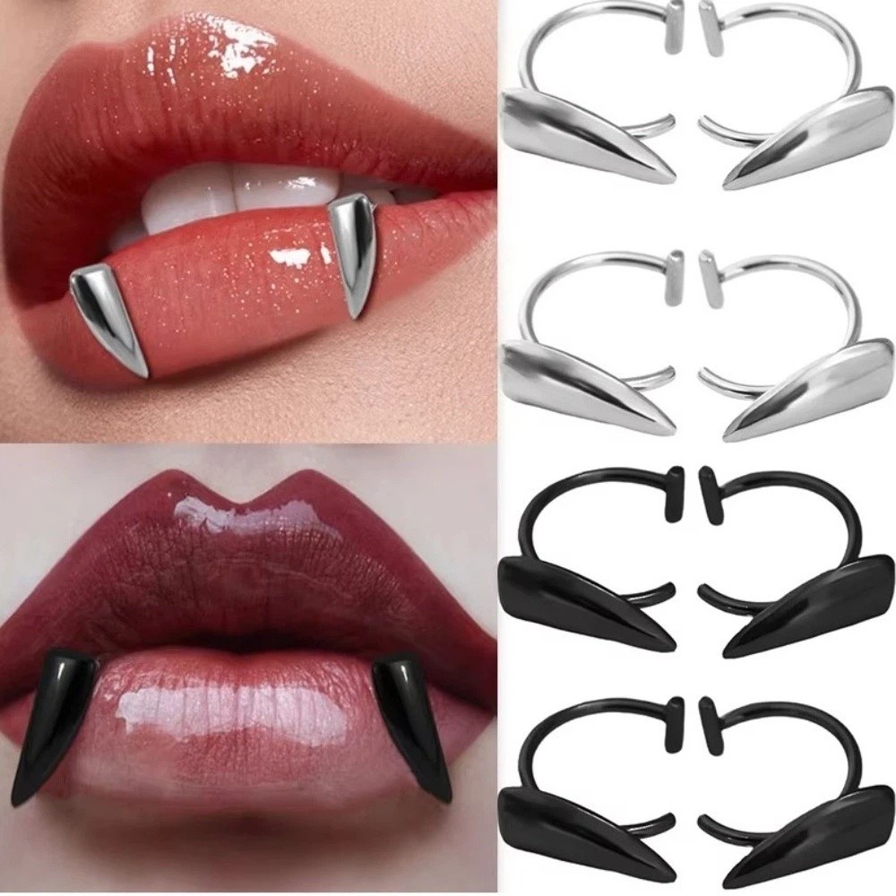 2PCS/Set Exaggerated Fake Lip  - Body Jewelry Lip Ring avaliação e preço