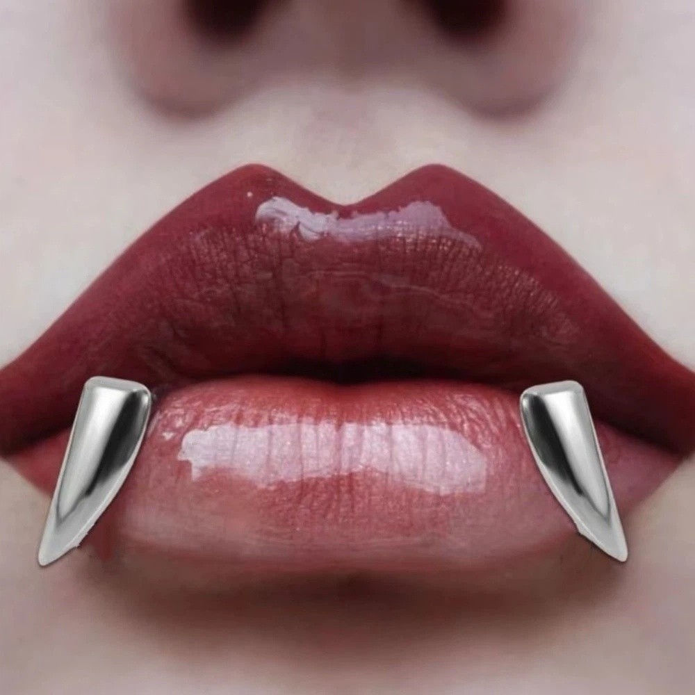2PCS/Set Exaggerated Fake Lip  - Body Jewelry Lip Ring avaliação e preço