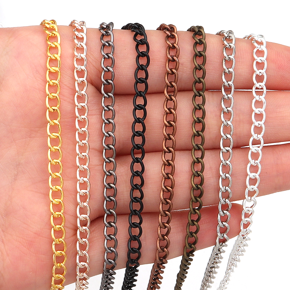 10yards/roll Flat 2-6mm Extens - Body Jewelry Chain avaliação e preço