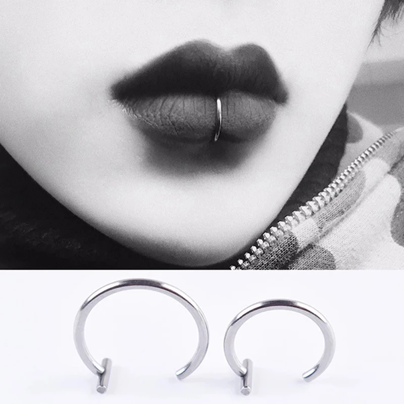 Lip Nose Rings Neutral Punk Li - Body Jewelry Nose avaliação e preço