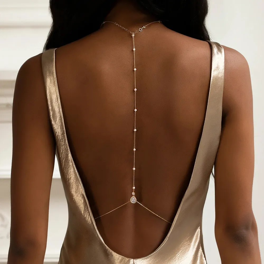 Fashion Bridal Back Chain Jewe - Body Jewelry Back avaliação e preço