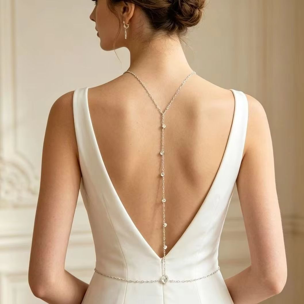 Back Body Chain Zircon Spine C - Body Jewelry Back avaliação e preço