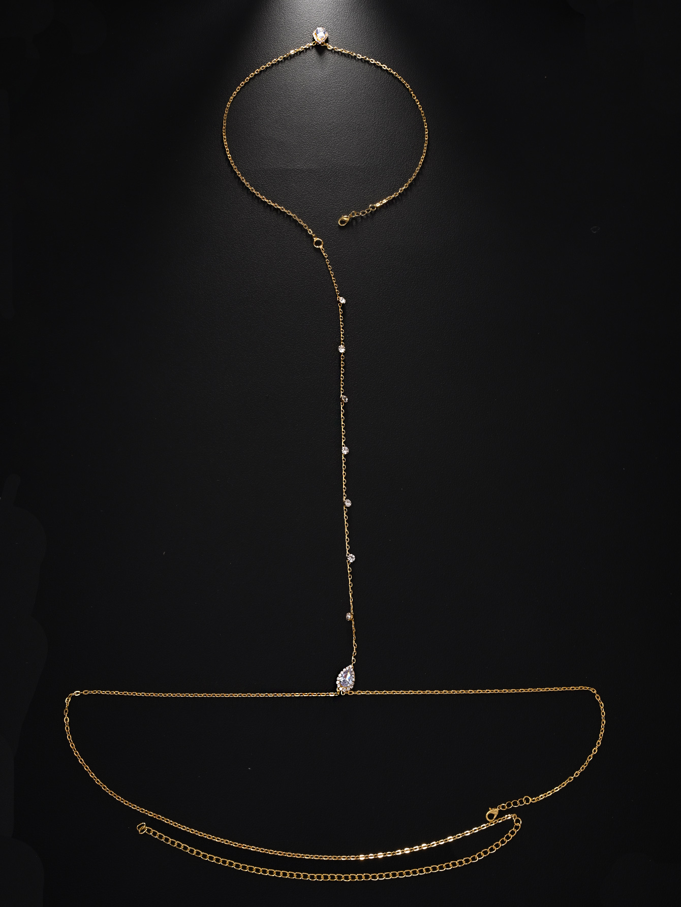 Back Body Chain Zircon Spine C - Body Jewelry Back avaliação e preço